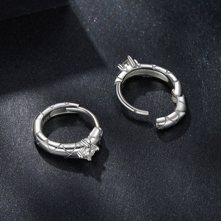 925 Sterling Silver Moissanite Earrings 1.3cm for Women
