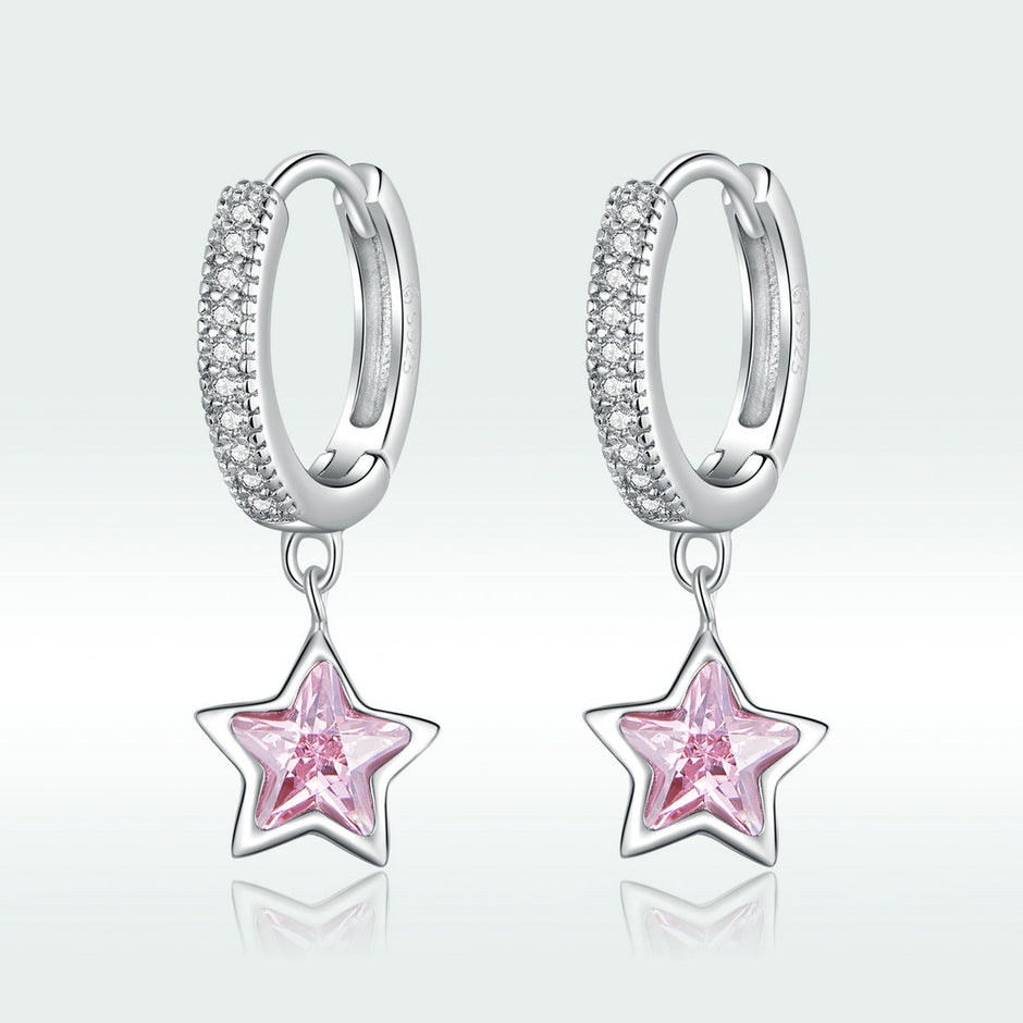925 Sterling Silver Earrings with Pavé Setting CZ for Women