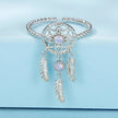 925 Sterling Silver Nano Opal Stone Ring for Women