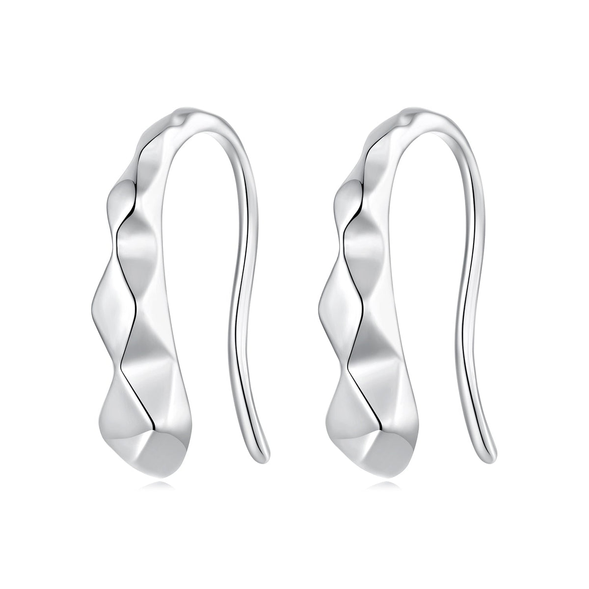 925 Sterling Silver White Gold Plated Earrings