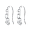 925 Sterling Silver White Gold Plated Earrings