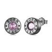 925 Sterling Silver Earrings with Black Gold Plating and CZ