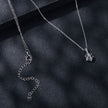 925 Sterling Silver Moissanite Plated Platinum Necklace for Women, 6.5mm, Style L, 400mm Length