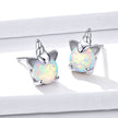 S925 Sterling Silver Earrings with Translucent Opal