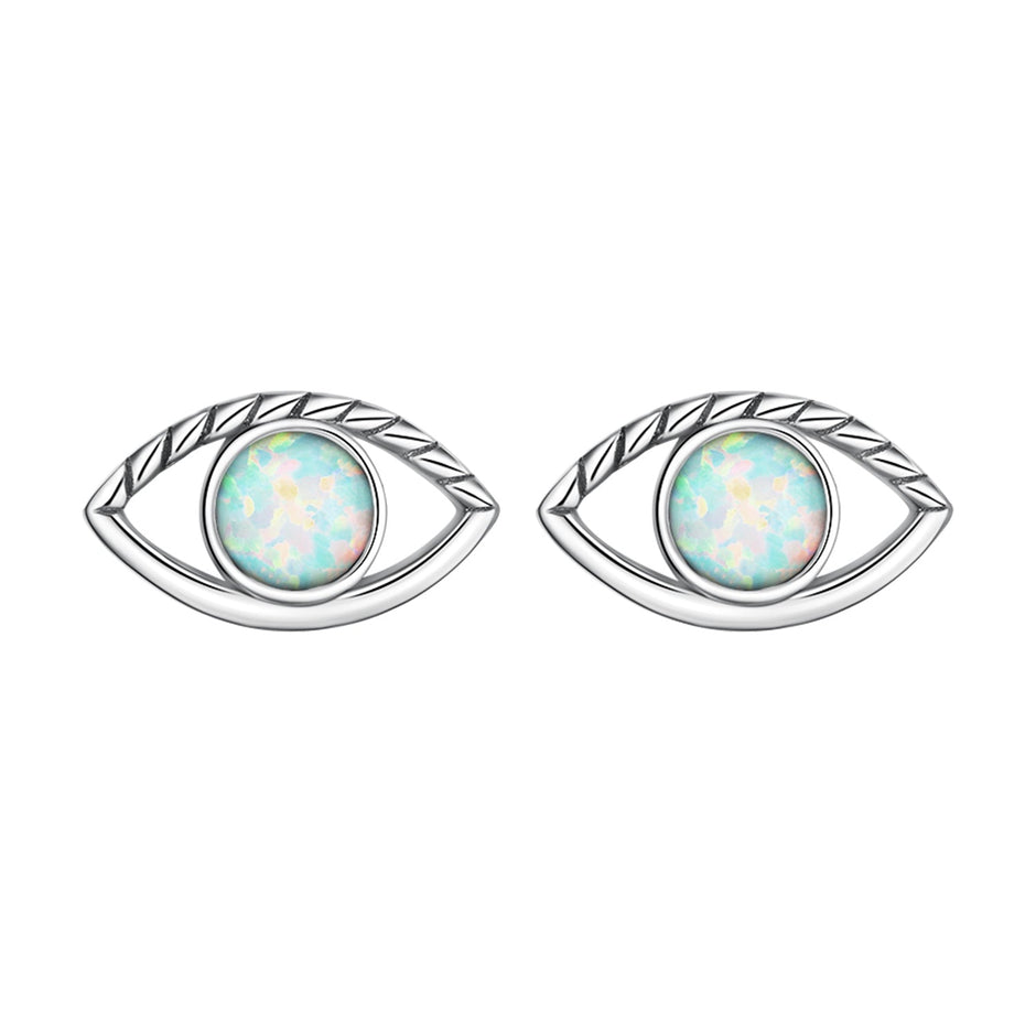 925 Sterling Silver Translucent Opal Earrings for Women