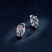 925 Sterling Silver Earrings with Pavé Setting CZ, 1.2*0.5cm, for Women
