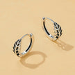 925 Sterling Silver Oxidized Earrings 12*5mm