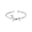 925 Sterling Silver Oxidized Silver 1.6mm Ring for Women