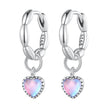 S925 Sterling Silver Earrings with Transparent Glass for Women