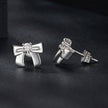 925 Sterling Silver Moissanite Earrings 0.3 cm for Women