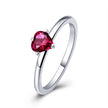 925 Sterling Silver Plated Platinum CZ Ring Size 6 for Women