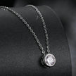 S925 Sterling Silver Moissanite Necklace 400mm with 1ct Moissanite for Women