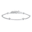 925 Sterling Silver & Plated White Gold Bracelet with Adjustable Length