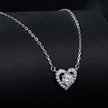 925 Sterling Silver Moissanite 0.5 Carat Necklace with CZ for Women