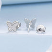925 Sterling Silver Earrings with Plated White Gold for Women