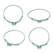 925 Sterling Silver Adjustable Bracelet with CZ and Enamel in Oxidized Finish for Women