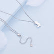 925 Sterling Silver 16mm x 10mm Platinum Plated Necklace for Unisex