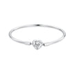 925 Sterling Silver White Gold Plated 17.0cm CZ Bracelet for Women