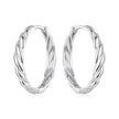 925 Sterling Silver Plated White Gold Earrings for Women - Size 11*3mm