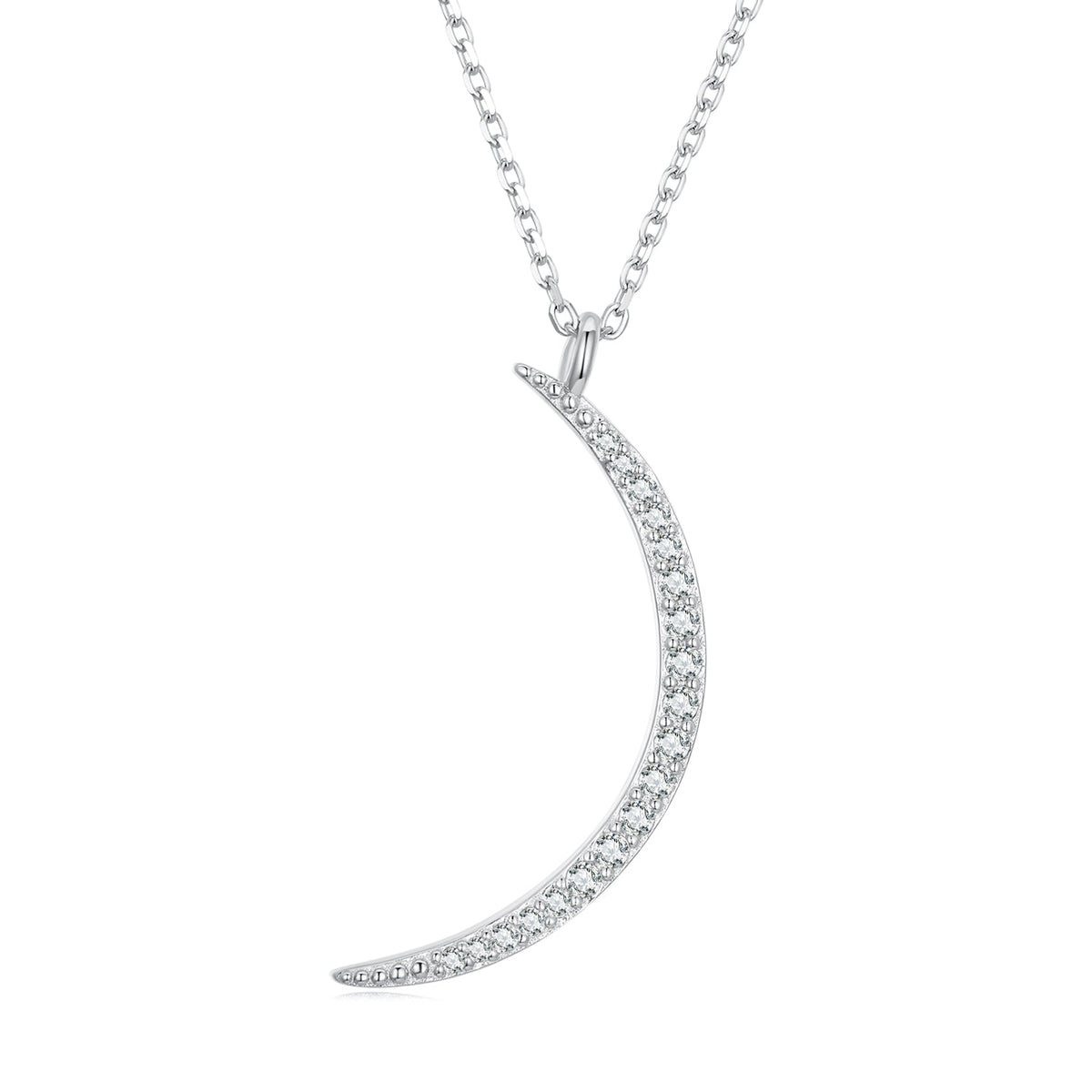925 Sterling Silver Adjustable CZ Pendant Necklace for Women