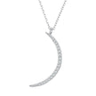925 Sterling Silver Adjustable CZ Pendant Necklace for Women