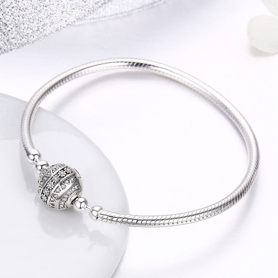 925 Sterling Silver SCB Bracelet Style Nan Size 17.0 for Women