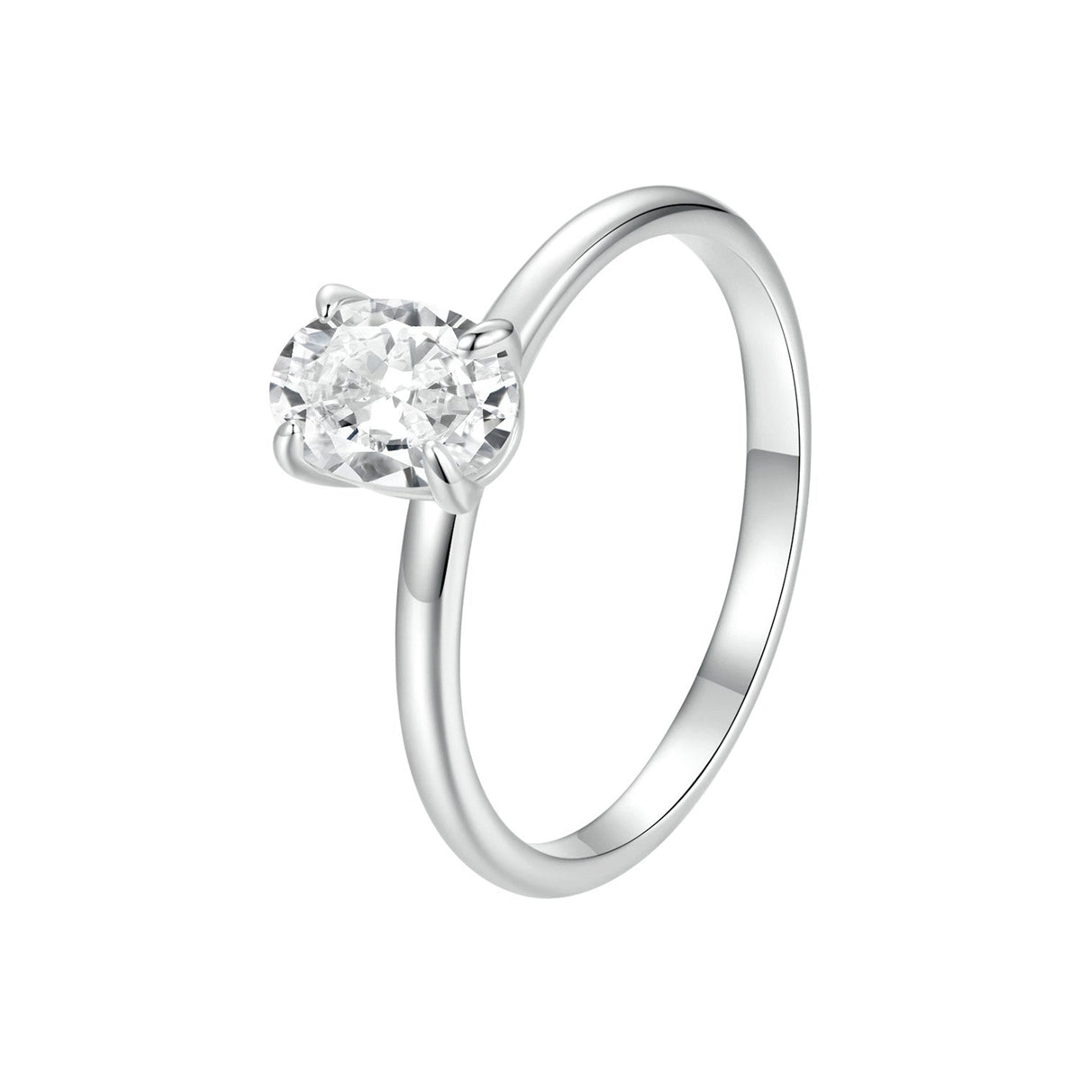 925 Sterling Silver Moissanite 1ct Ring Size 8