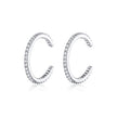 925 Sterling Silver Earrings with Pavé Set CZ