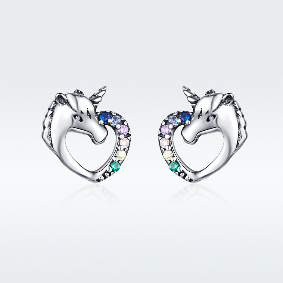 925 Sterling Silver Earrings with Oxidized Finish and Pavé Setting