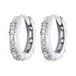 925 Sterling Silver Earrings with Oxidized Finish and Pavé Setting CZ for Women