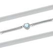 925 Sterling Silver Adjustable Bracelet with Translucent Opal and CZ for Women