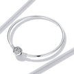 925 Sterling Silver 17.0 cm Oxidized CZ Bracelet for Women
