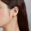 925 Sterling Silver Earrings with Pavé Setting CZ