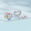 925 Sterling Silver Earrings with Pavé Setting and CZ