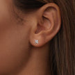 925 Sterling Silver 10mm Moissanite Earrings for Women