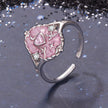 925 Sterling Silver Pendant 0.15cm Enamel CZ Ring for Women