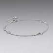 925 Sterling Silver White Gold Plated 21cm Pavé CZ Bracelet for Women