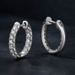 925 Sterling Silver 0.023 Carat Moissanite Earrings for Women