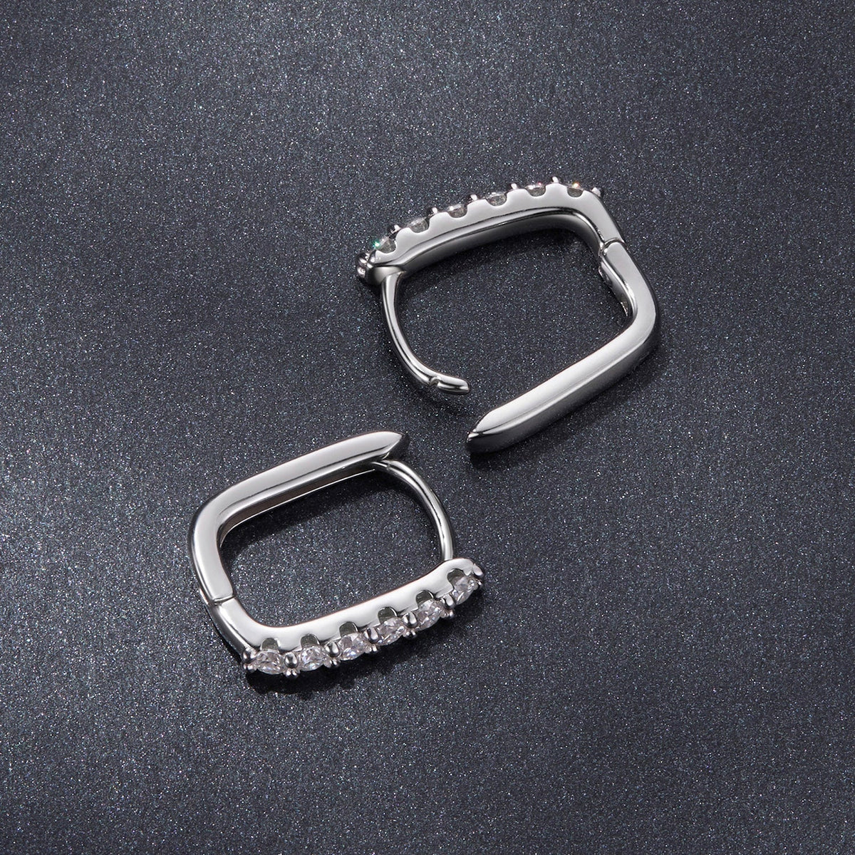 925 Sterling Silver Moissanite Earrings 1.4cm for Women