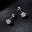 925 Sterling Silver Moissanite Stud Earrings 5mm for Women