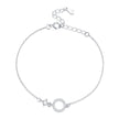 925 Sterling Silver Adjustable Bracelet with Pavé Set CZ for Women