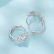 925 Sterling Silver Earrings with CZ White Gold Plating