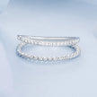 925 Sterling Silver Ring 6.0 Size with Pavé Setting CZ