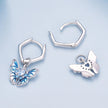 925 Sterling Silver Enamel Pavé Setting CZ Earrings for Women