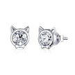 925 Sterling Silver Plated Platinum CZ Earrings for Women