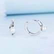 925 Sterling Silver Earrings with Quality Shell Pearl and Oxidized Silver for Women
