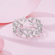 925 Sterling Silver and White Gold Plated Ring for Women