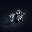 S925 Oxidized Silver Earrings Size 1.5*1cm, 2.4*1.3cm for Women