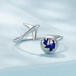 925 Silver 1.8mm Lapis Lazuli Ring