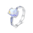 925 Sterling Silver Enamel 10x8mm CZ Ring Size 6 for Women